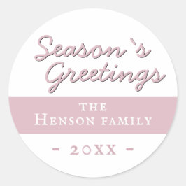 Pegatina Redonda Festividad en la temporada rosa moderna