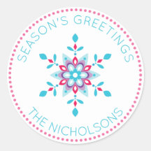 Festividad personalizada de copos de nieve