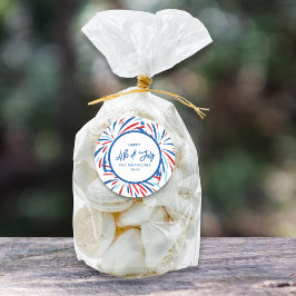 Pegatina Redonda Festividad Personalizado de fuegos artificiales 4