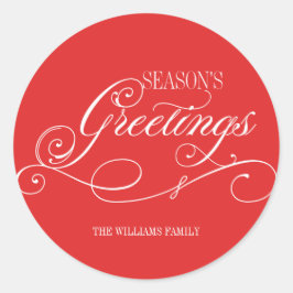 Pegatina Redonda Festividades de la temporada de guiones