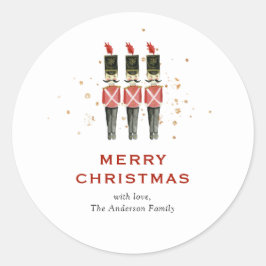 Pegatina Redonda Festividades de los Navidades de los Nutcracker Re