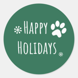 Pegatina Redonda Festividades Felices Paw Aroma Navidades
