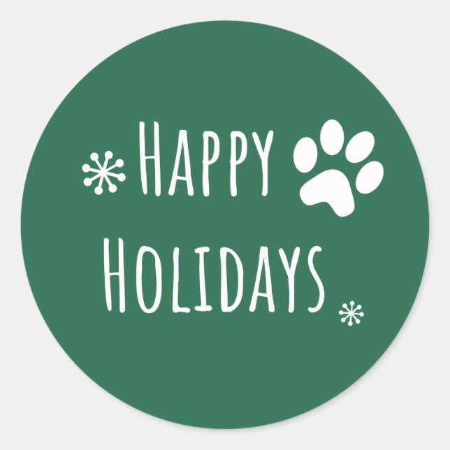 Pegatina Redonda Festividades Felices Paw Aroma Navidades (Anverso)