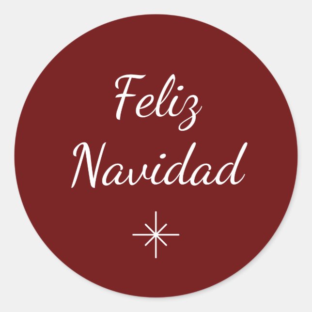 Pegatina Redonda Festividades Navidades de copo de nieve festejan s (Anverso)