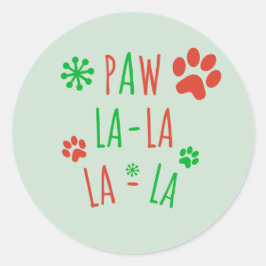 Pegatina Redonda Festividades Navidades domésticos de Paw Aroma