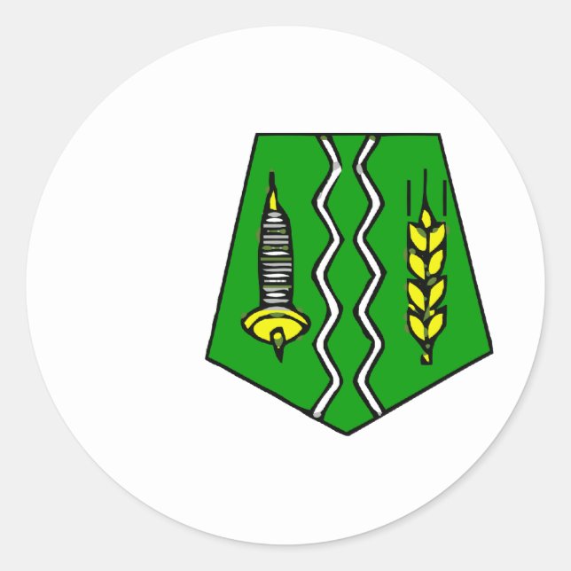 Pegatina Redonda Fez, Marruecos (Anverso)