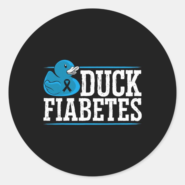 Pegatina Redonda Fiabetes Fiabetes Diabetes Conciencia Mes Insulina (Anverso)