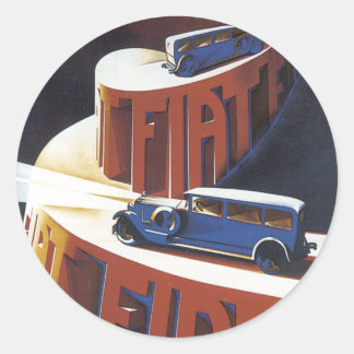 Pegatina Redonda Fiat