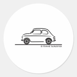 Pegatina Redonda Fiat 500 Cinquecento
