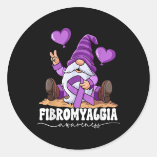 Pegatina Redonda Fibromialgia Conciencia