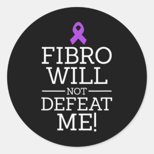 Pegatina Redonda Fibromialgia Guerrero De Conciencia Fibro No Se De