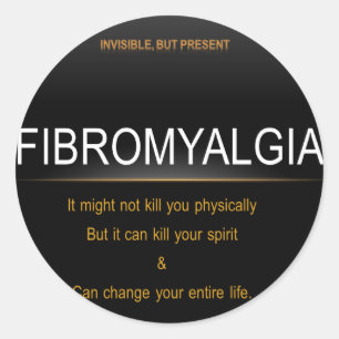 Pegatina Redonda Fibromyalgia