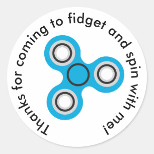 Pegatina Redonda Fidget Spinner del niño en la fiesta de cumpleaños
