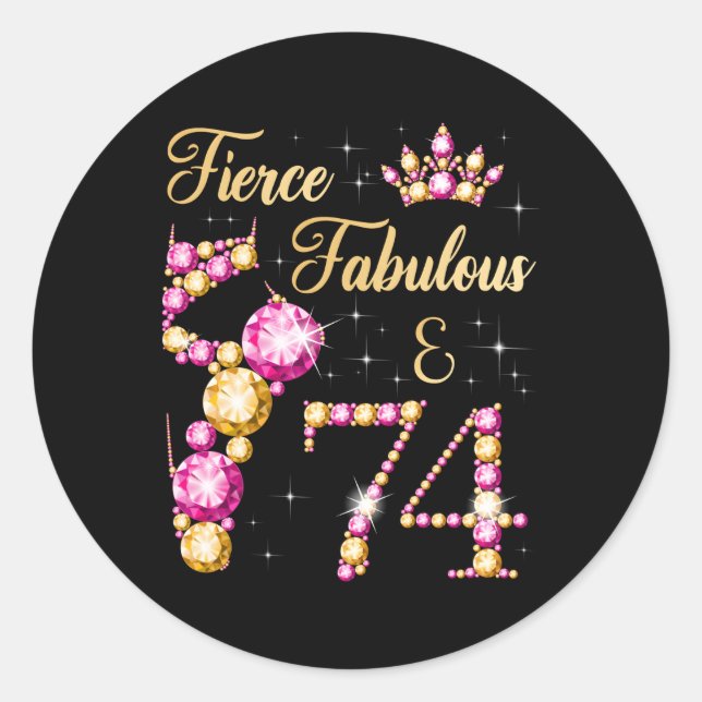 Pegatina Redonda Fierce Fabulous 74 Ballet Dancer Py (Anverso)