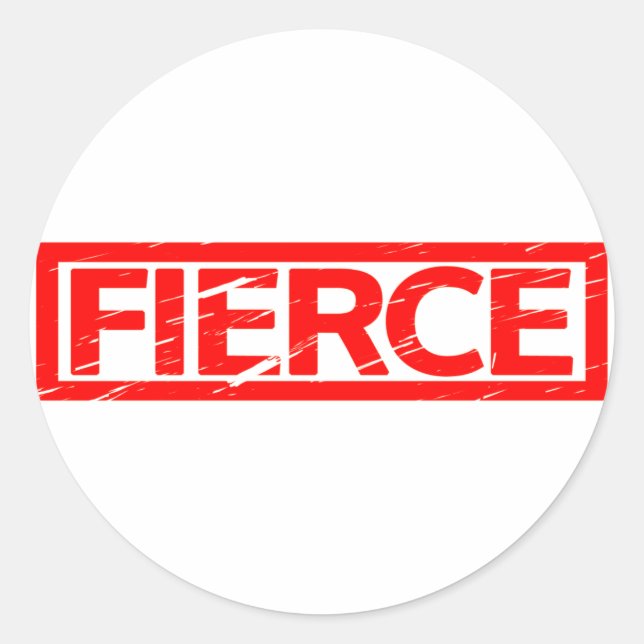 Pegatina Redonda Fierce Stamp (Anverso)