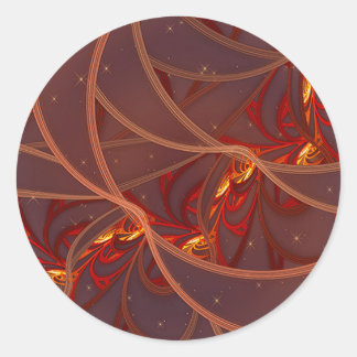 Pegatina Redonda Fiery Red Moon
