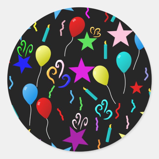 Pegatina Redonda ¡fiesta! (Anverso)