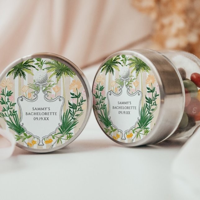 Pegatina Redonda Fiesta Antes del Tee | Fin de semana de soltera go (Subido por el creador)