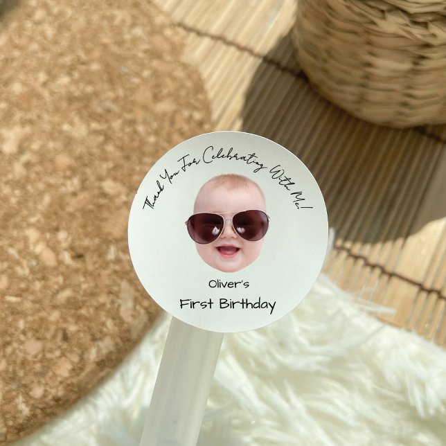 Pegatina Redonda Fiesta Baby Shower Bachelorette Party para niños (Subido por el creador)