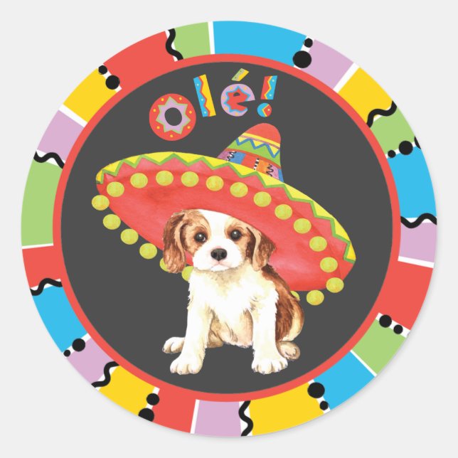 Pegatina Redonda Fiesta Cavalier (Anverso)