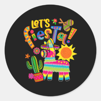 Pegatina Redonda Fiesta Cinco De Mayo Camisa Mexicana Hombre