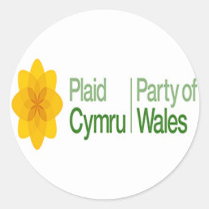 Pegatina Redonda Fiesta Cymru de Gales