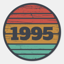Pegatina Redonda Fiesta de 30 años de edad personalizada