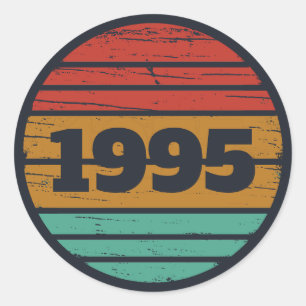 Pegatina Redonda Fiesta de 30 años de edad personalizada