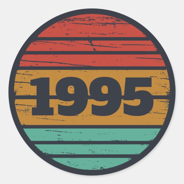 Pegatina Redonda Fiesta de 30 años de edad personalizada (Anverso)