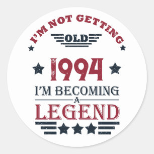 Pegatina Redonda Fiesta de 30 años de edad personalizada