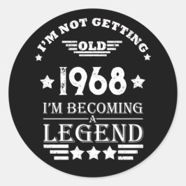 Pegatina Redonda Fiesta de 55 años de antigüedad personalizada