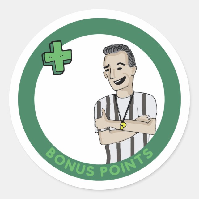 Pegatina Redonda Fiesta de 5 puntos de bonificación (Anverso)