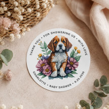 Fiesta de Baby Shower con Perrito de Terracota Mod