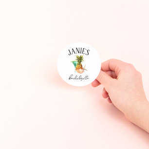 Pegatina Redonda Fiesta de Bachelorette de la Costa Amalfitana   Fi