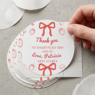 Pegatina Redonda Fiesta de Bebé Coquette Pizza Entrega Especial