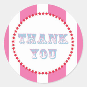 Pegatina Redonda Fiesta de Carnaval y Circo