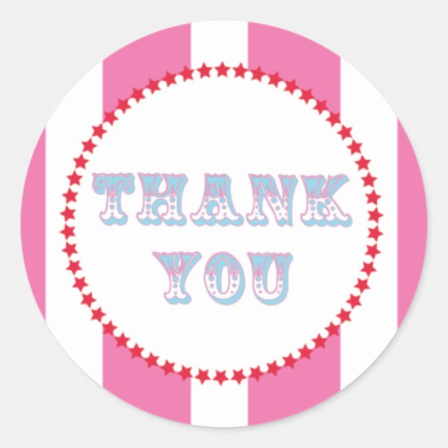 Pegatina Redonda Fiesta de Carnaval y Circo (Anverso)