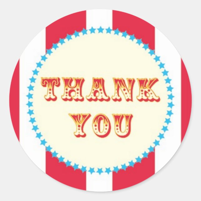 Pegatina Redonda Fiesta de Carnaval y Circo (Anverso)