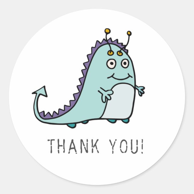 Pegatina Redonda Fiesta de cumpleaños 1 de Boys Monster (Anverso)