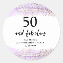 Fiesta de cumpleaños 50 Purple Glitter Purple 