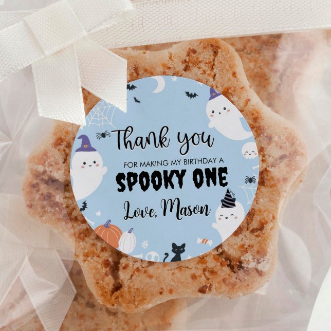 Pegatina Redonda Fiesta de cumpleaños de Boy Ghost (Subido por el creador)