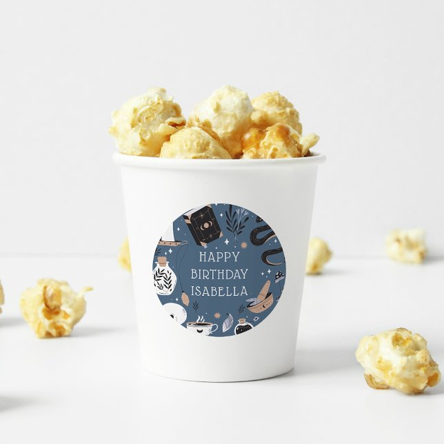 Pegatina Redonda Fiesta de cumpleaños de crystal Fortune Teller (Subido por el creador)