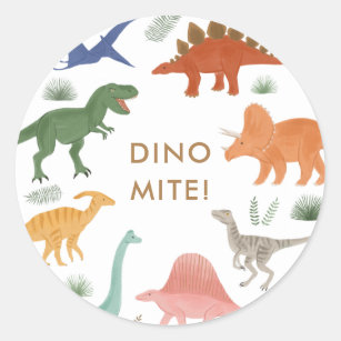 Pegatinas personalizadas de cumpleaños de dinosaurios - Etiquetas Dino  Favor - Pegatina de cumpleaños personalizada - Pegatinas para favores de