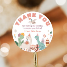 Fiesta de cumpleaños de Dinosaur Gracias