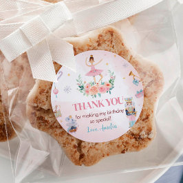 Pegatina Redonda Fiesta de Cumpleaños de los Piratas Nucleares Grac