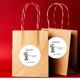 Pegatina Redonda Fiesta de cumpleaños de niños piratas