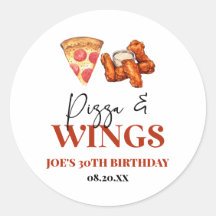 Fiesta de Cumpleaños de Pizza y Alitas
