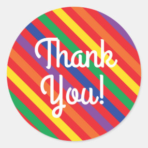 Pegatina Redonda Fiesta de cumpleaños de Teddy Bear Rainbow Cute Ki