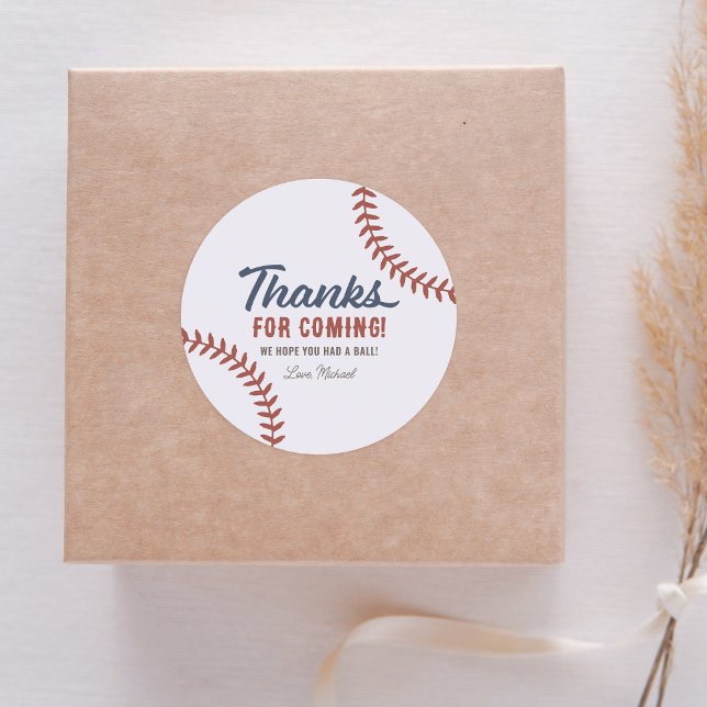 Pegatina Redonda Fiesta de cumpleaños del beisbol Rookie del año (Subido por el creador)