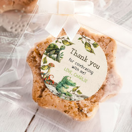 Pegatina Redonda Fiesta de cumpleaños del reptil